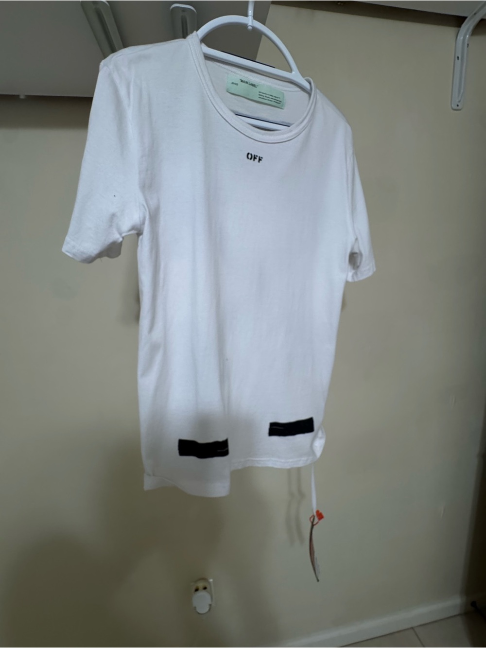 Off-White Kids White Tee with Black Detailing